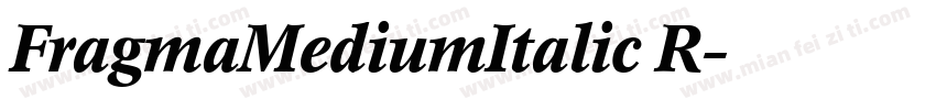 FragmaMediumItalic R字体转换